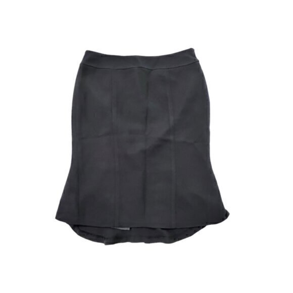 Ann Taylor Black Mermaid Trumpet Ruffle Straight Skirt with High-Low Hem Size 4P - Picture 1 of 9